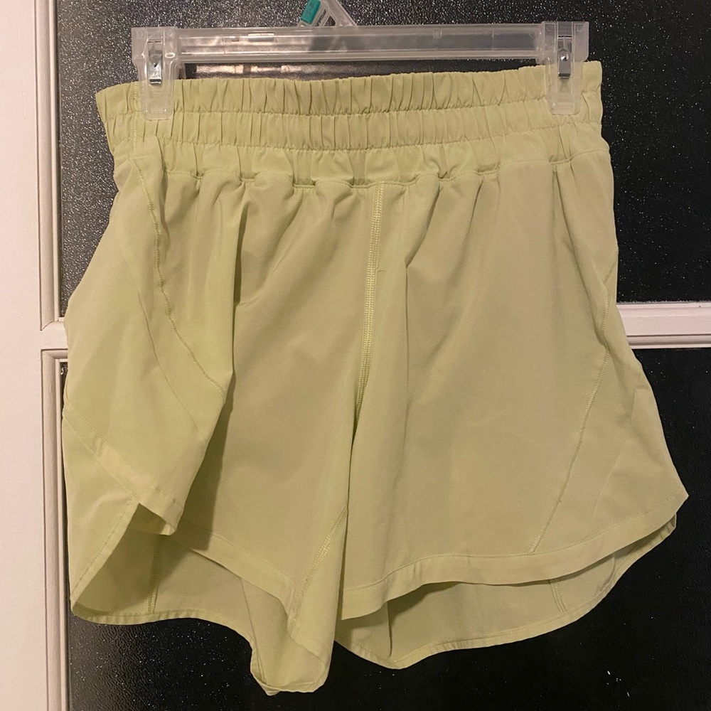 lululemon athletica Green/yellow Athletic Shorts fits size small (size 8) - Picture 4 of 5